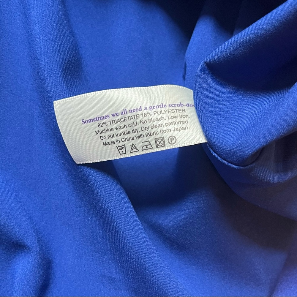 NWT MM LaFleur Elegant Blue Sleeveless Dress size four (4) - Picture 7 of 12